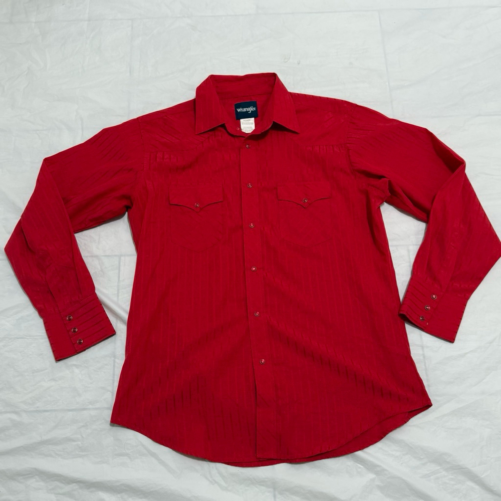 Wrangler Men’s Red Casual Button Down Shirt L